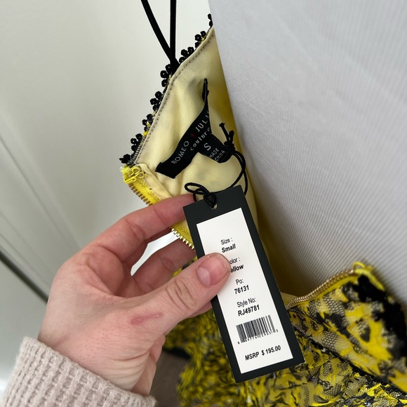 Romeo and Juliet Yellow strappy mini dress! - Picture 5 of 7